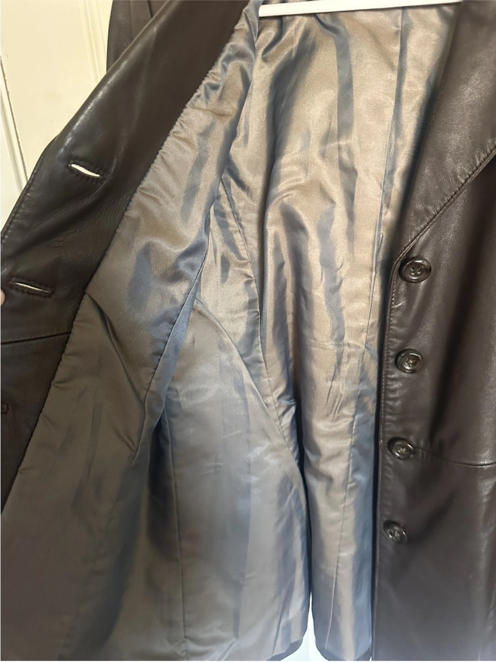 Women's lambskin leather size S Brown Leather Jacket blazer - Picture 10 of 10